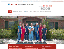 Tablet Screenshot of mayervet.com